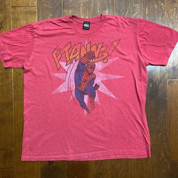 Mad Engine Marvel Spiderman Jack Kirby Art Red T-Shirt Men's Size XL - Picture 3 of 7